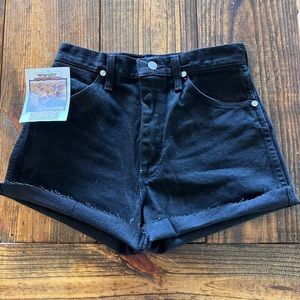 Black wrangler jean shorts